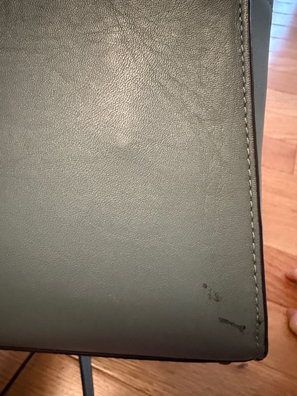 Coach Olive Leather Mini Crossbody Tote in Sage Green - Picture 7 of 8